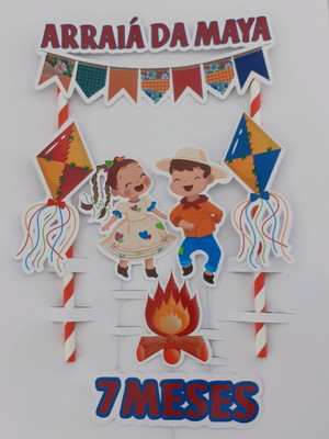 Topo de bolo arraiá