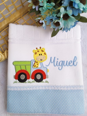 Toalha infantil mão e boca personalizada
