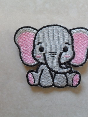 Patch bordado termocolante elefante