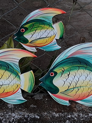 Trio peixes verde