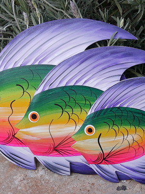 Peixe lilás trio.
