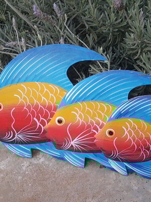 Peixe azul colorido
