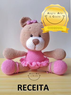 Receita ursa bailarina amigurumi