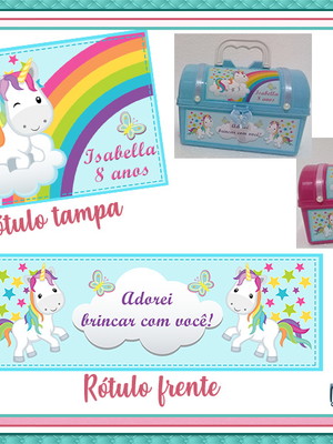 Rótulo maletinha baú