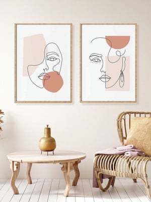 Quadros decorativos minimalista silhueta mulher premium