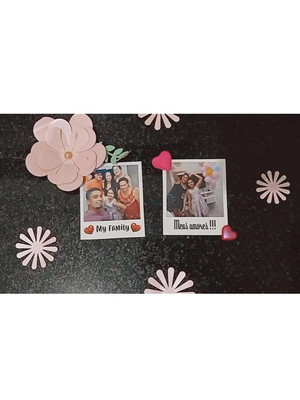 Polaroid com imã e frase