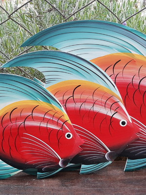 Peixe trio grande verde trio
