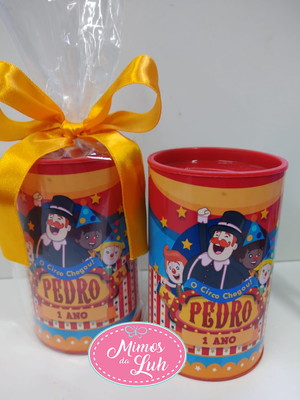Cofrinho personalizado - tema mundo bita circo