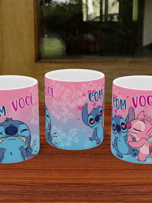 Caneca stitch com você sem você