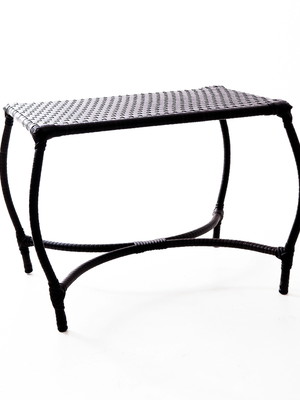 Mesa de centro de junco sintética sala jardim varanda