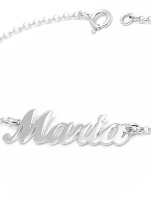 Pulseira personalizada com nome em prata 925