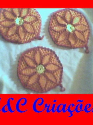 Conjunto pega panela laranja