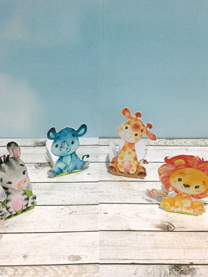 Promoção safari 100 forminhas aquarelado