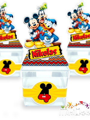 Caixa acrílica 5 cm turma do mickey