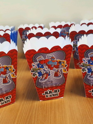 Pote de pipoca transformers