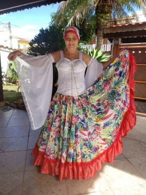 Saia para dança cigana com - 18m