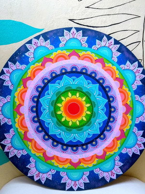 Mandala em mdf 50 cm