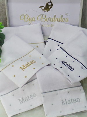 Kit fralda ombro e boca poá