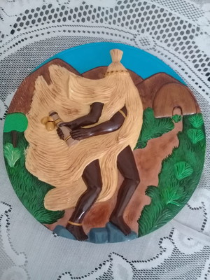 Imagem obaluaê em placa de parede mandala omolu obaluae