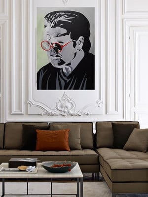 Quadro decorativo bono vox que brilha no escuro 70x100