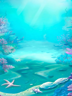 Painel tecido sublimado 3d fundo do mar 05 4x3m