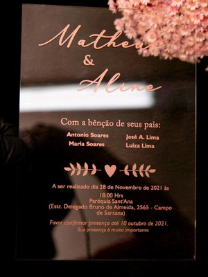 Convite serigrafia 14x20 - somente acrilico