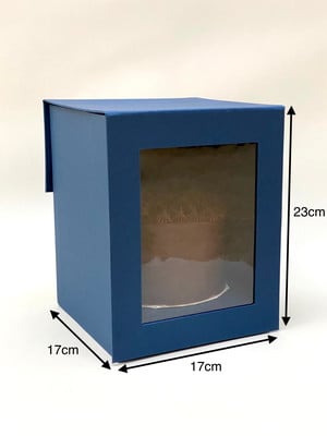 Caixa cartonada para bolo com visor
