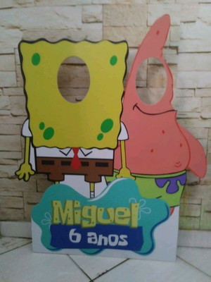 Display bob esponja e lula molusco