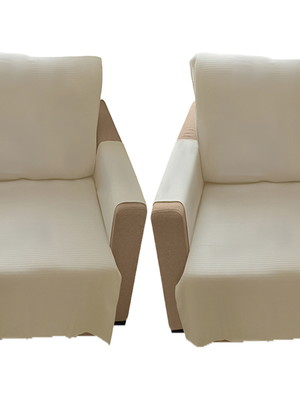 Kit 2 capas para poltrona do papai em tecido piquet palha