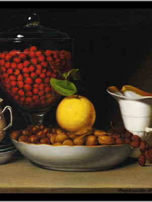 Quadro decorativo clássico raphaelle peale com moldura rc019