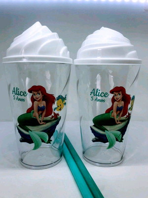 Ariel- copo twister 500 ml com tampa e canudo