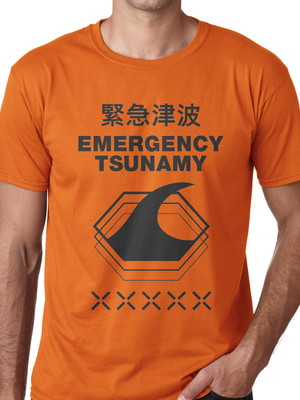 Camiseta camisa alerta de tsunami tsunami emergency