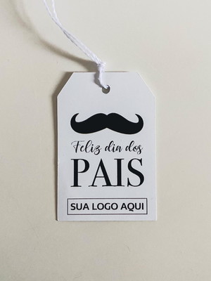 Tag dia dos pais bigode personalizada