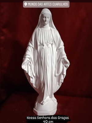 Nossa senhora das graças 40cm em gesso cru