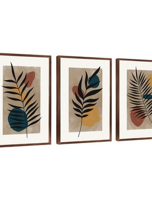 Quadros decorativos para sala folhas abstrato moderno quarto