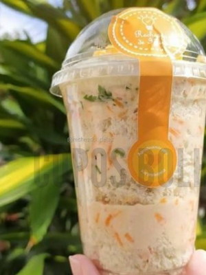 50 copos bolha de 400 ml - açaí, felicidade e bolo no pote