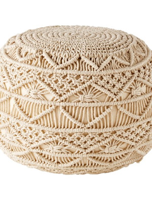 Macramê pérola | puff impermeável
