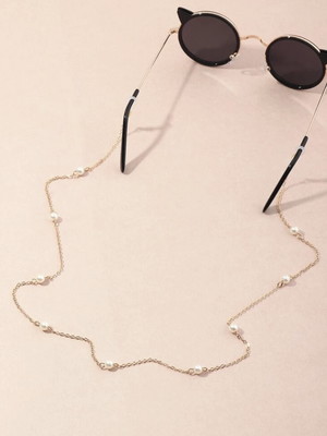 Salva óculos sunglass chain corrente e pérola