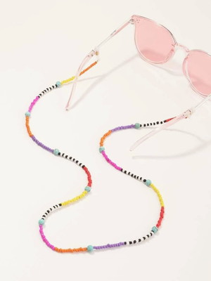 Salva óculos sunglass chain de miçangas coloridas