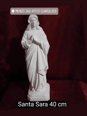 Stm 110 santa sara 40 cm em gesso cru