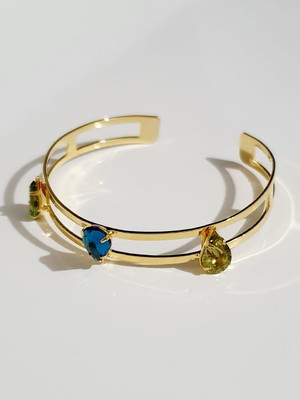 Pulseira bracelete aro aberto ajustavel banhado ouro18k