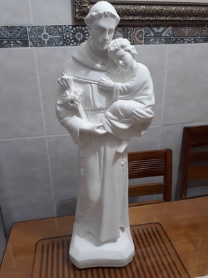 Santo antônio de 60 cm em gesso cru