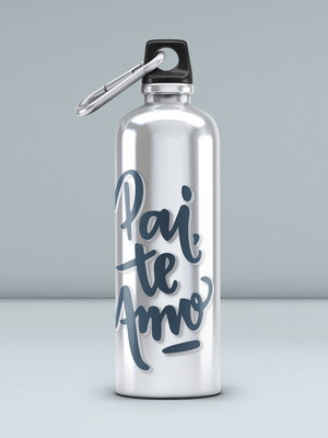 Garrafinha pai squeeze personalizada alumínio térmica 500ml