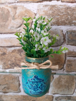 Mini vaso decorativo com ffloresartificiais