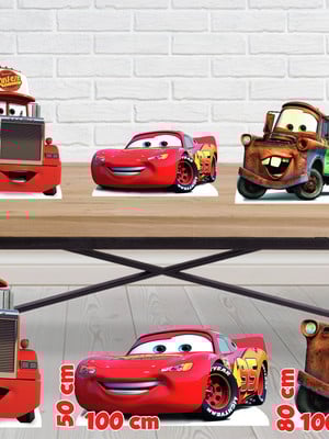 Totem kit de chão mcqueen carros e display de mesa