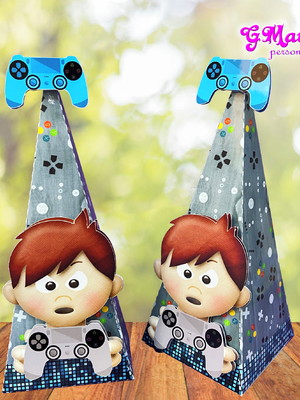 Caixa pirâmide 3d gamer