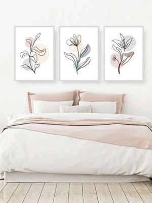 Quadro decorativo vidro para quarto ou sala abstrato 33x43cm