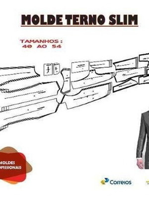 Molde de terno slim, terno ou calça 44 ao 50 por email
