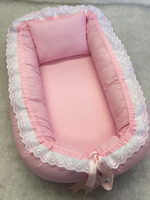 Ninho redutor para bebe menina liso rosa nome personalizado