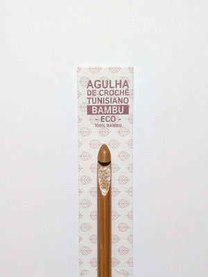 Agulha de crochê tunisiano bambu eco círculo - 6 mm